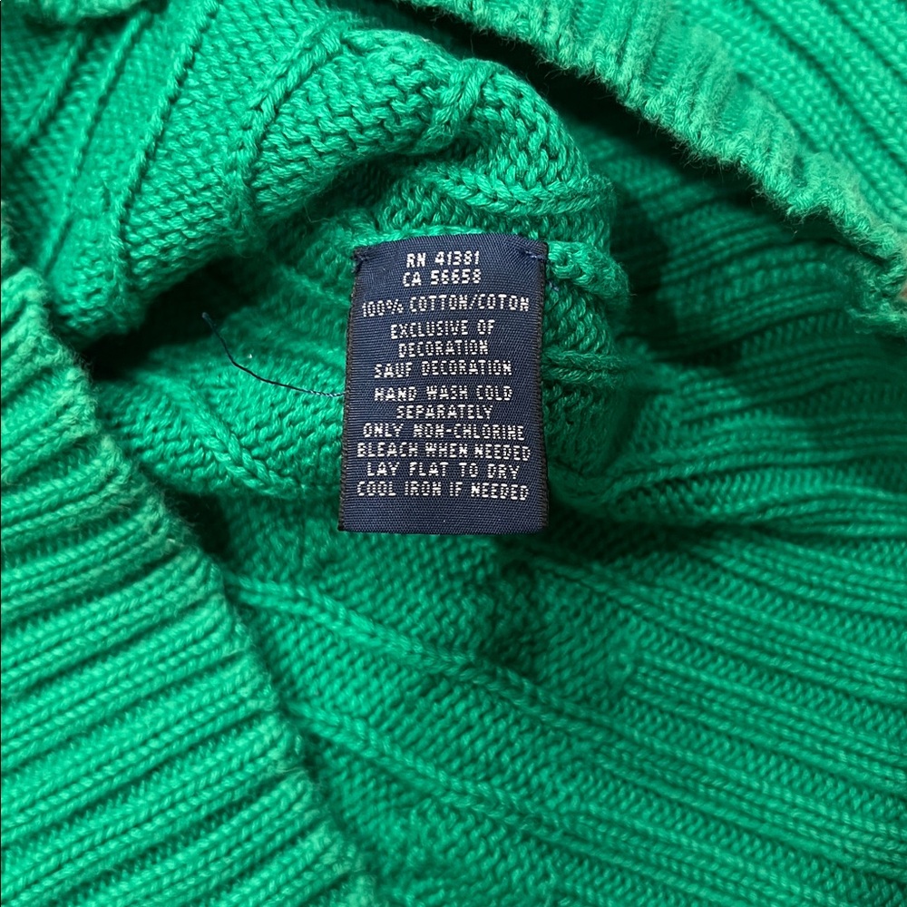 Ralph Lauren Green V-Neck Sweater - Picture 5 of 10